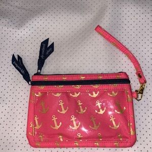 Simply southern wristlet pink with gold anchors